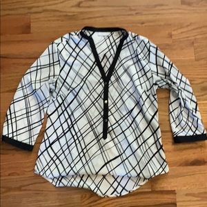 Black and white blouse